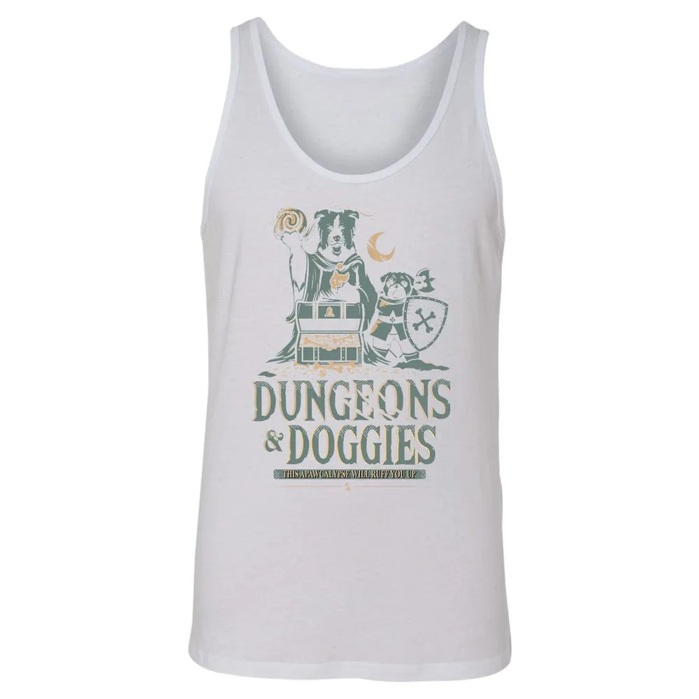 Dungeons & Doggies Unisex Jersey Tank - White - 14