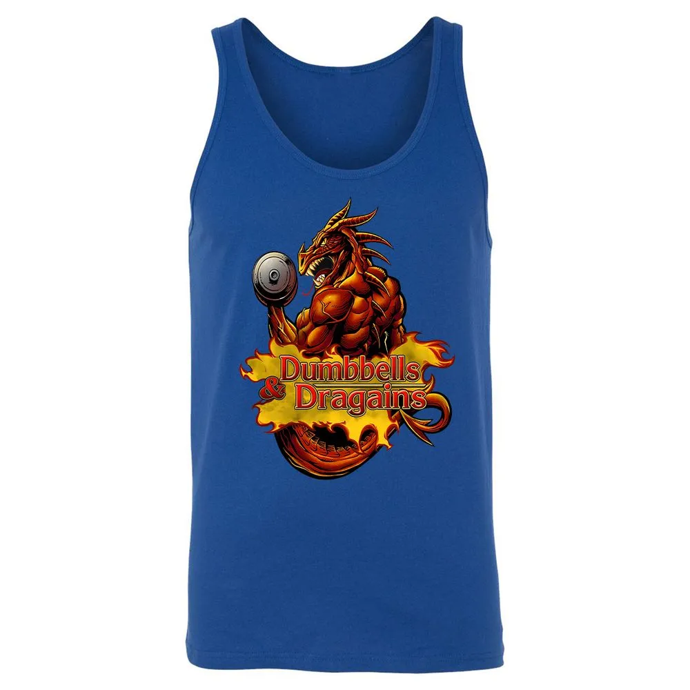 Dumbbells & Dragains Unisex Jersey Tank - True Royal - 13