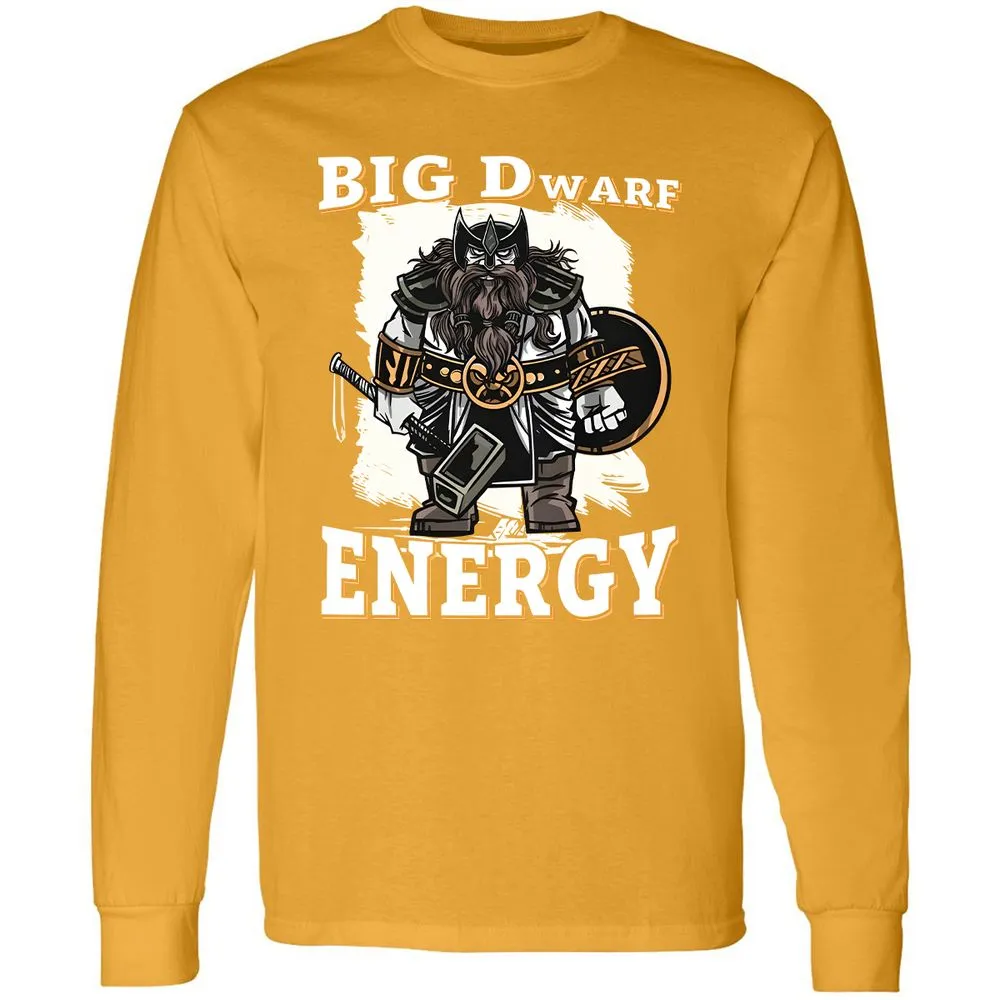 Big Dwarf Energy Long Sleeve T-Shirt - Gold - 9
