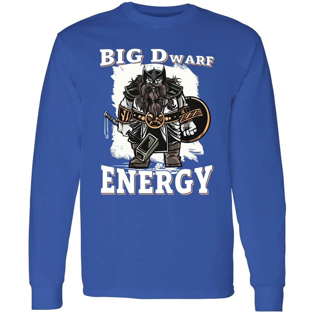 Big Dwarf Energy Long Sleeve T-Shirt - Royal - 8