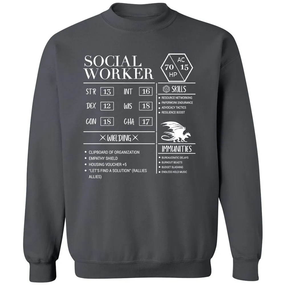Social Worker New Classic Unisex Sweatshirt - Charcoal - 7