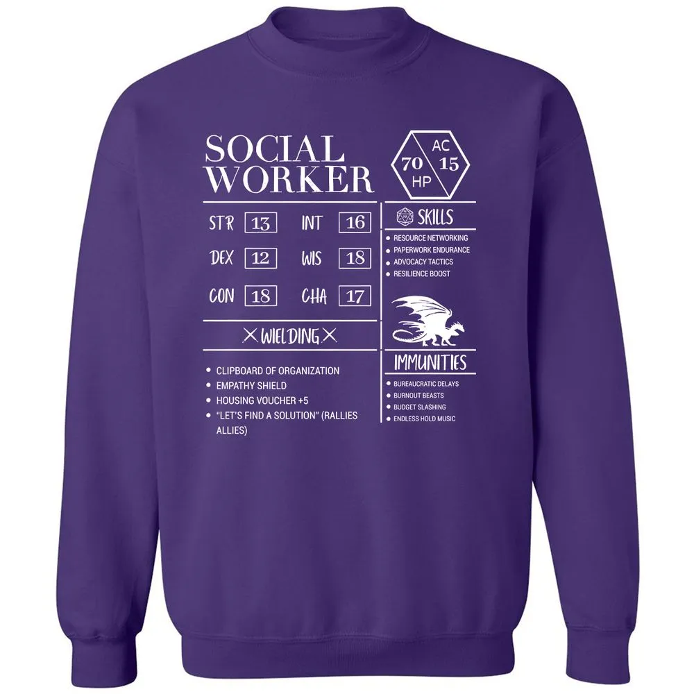 Social Worker New Classic Unisex Sweatshirt - Purple - 6