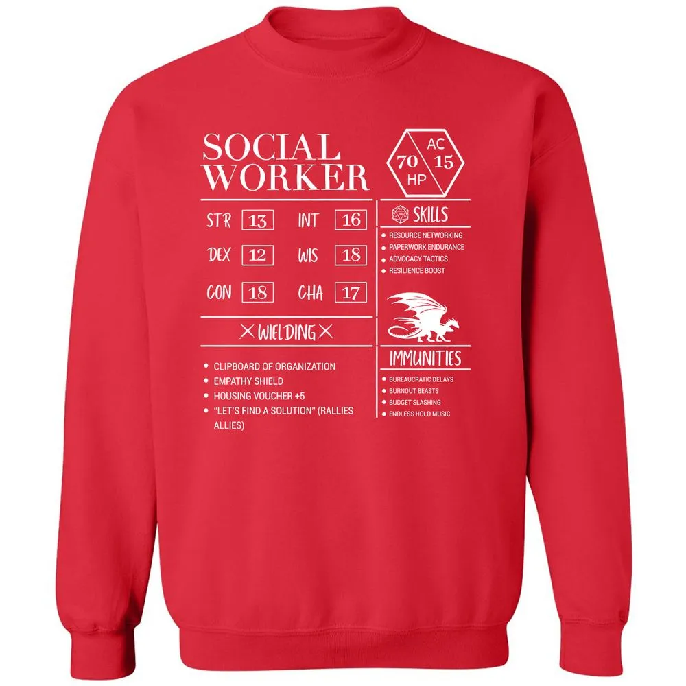 Social Worker New Classic Unisex Sweatshirt - Red - 5