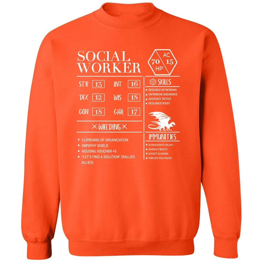 Social Worker New Classic Unisex Sweatshirt - Orange - 10