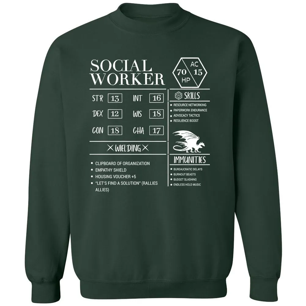 Social Worker New Classic Unisex Sweatshirt - Forest Green - 4
