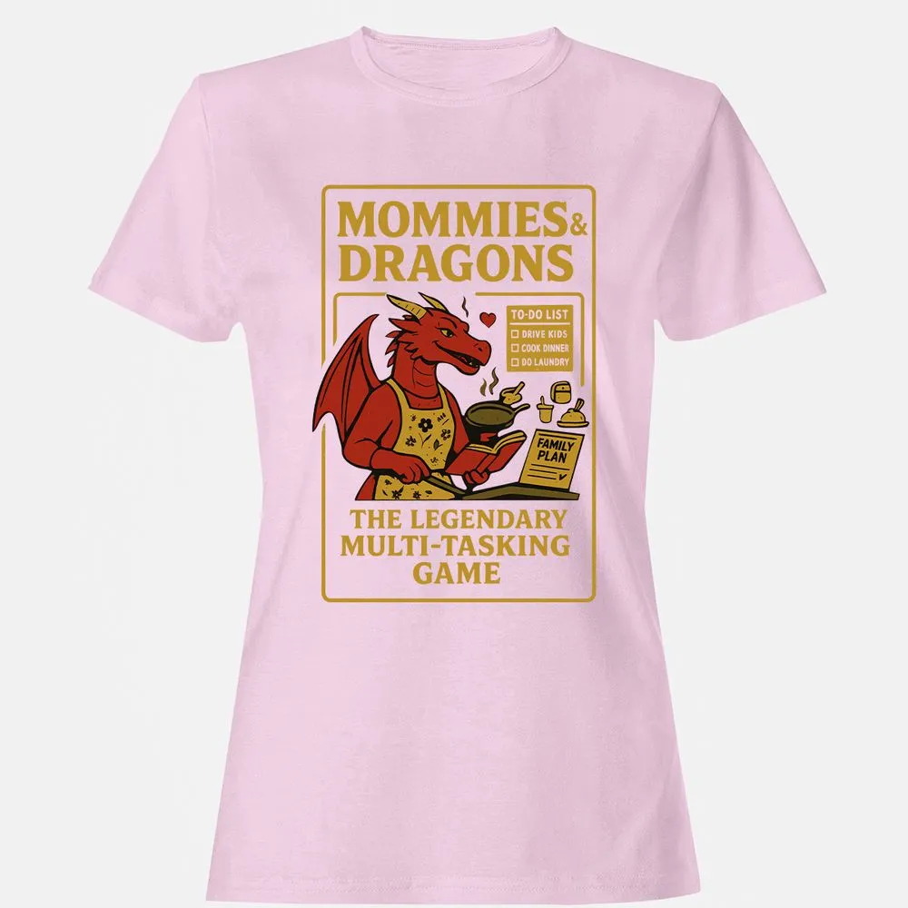 Mommies & Dragons Women's T-Shirt - Light Pink - 9