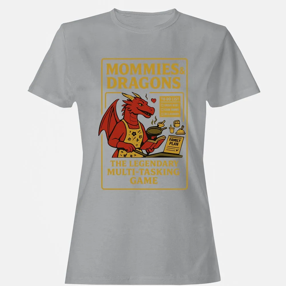 Mommies & Dragons Women's T-Shirt - Sport Grey - 15