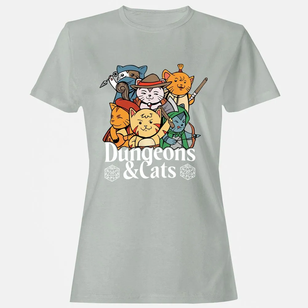Dungeons & Cats Women's T-Shirt - Ash - 2