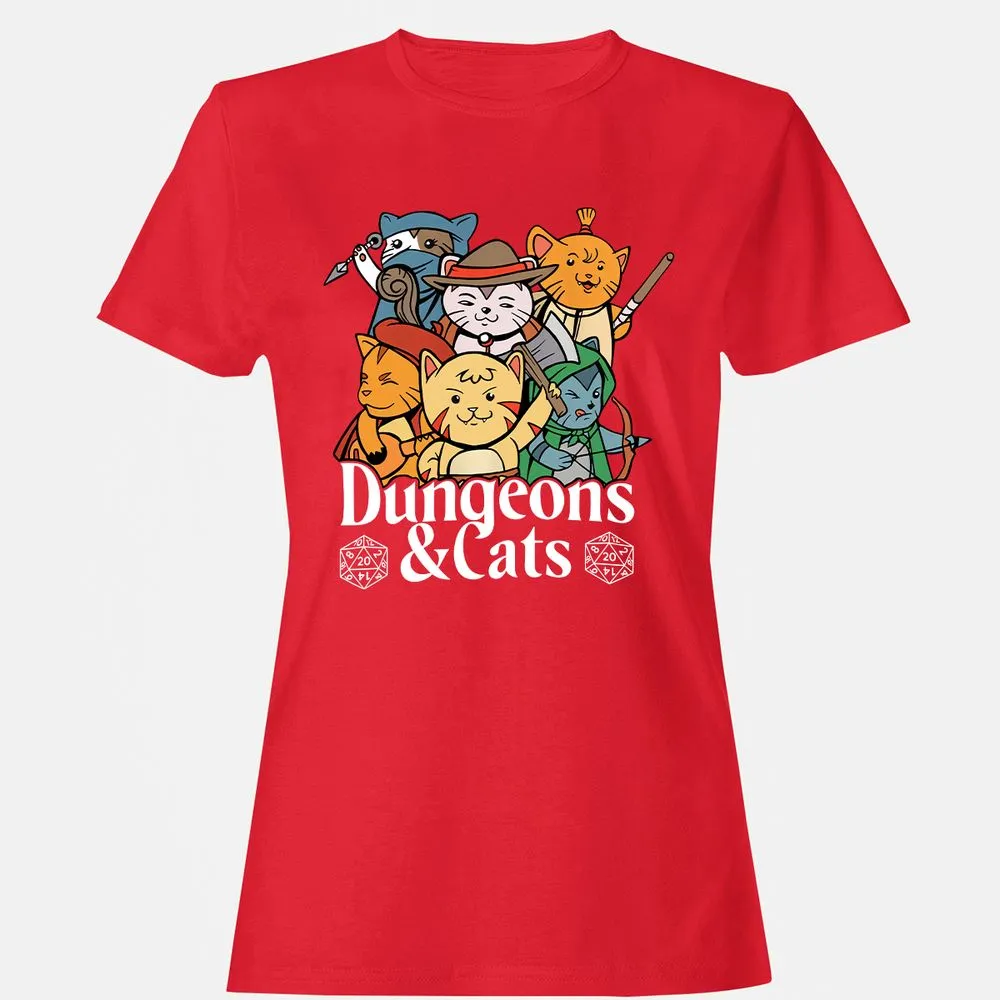 Dungeons & Cats Women's T-Shirt - Red - 13
