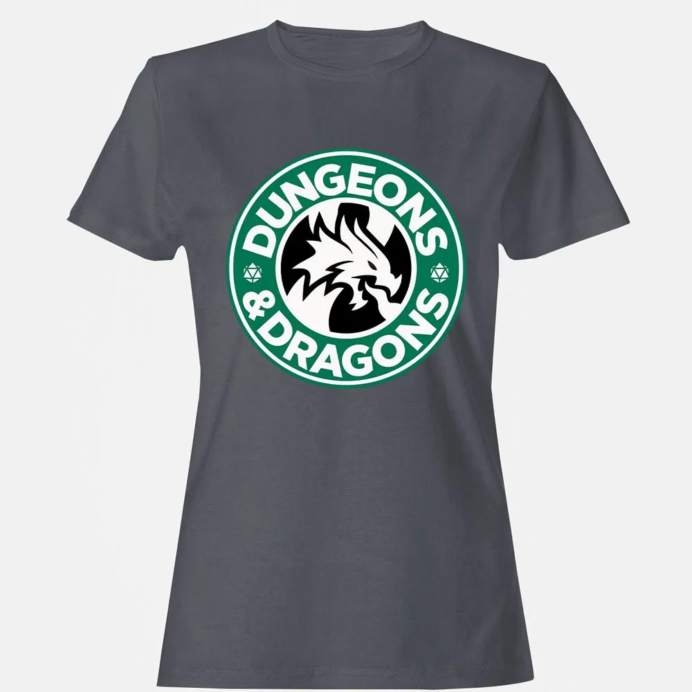 D&D Coffee Women's T-Shirt - Dark Heather - 5