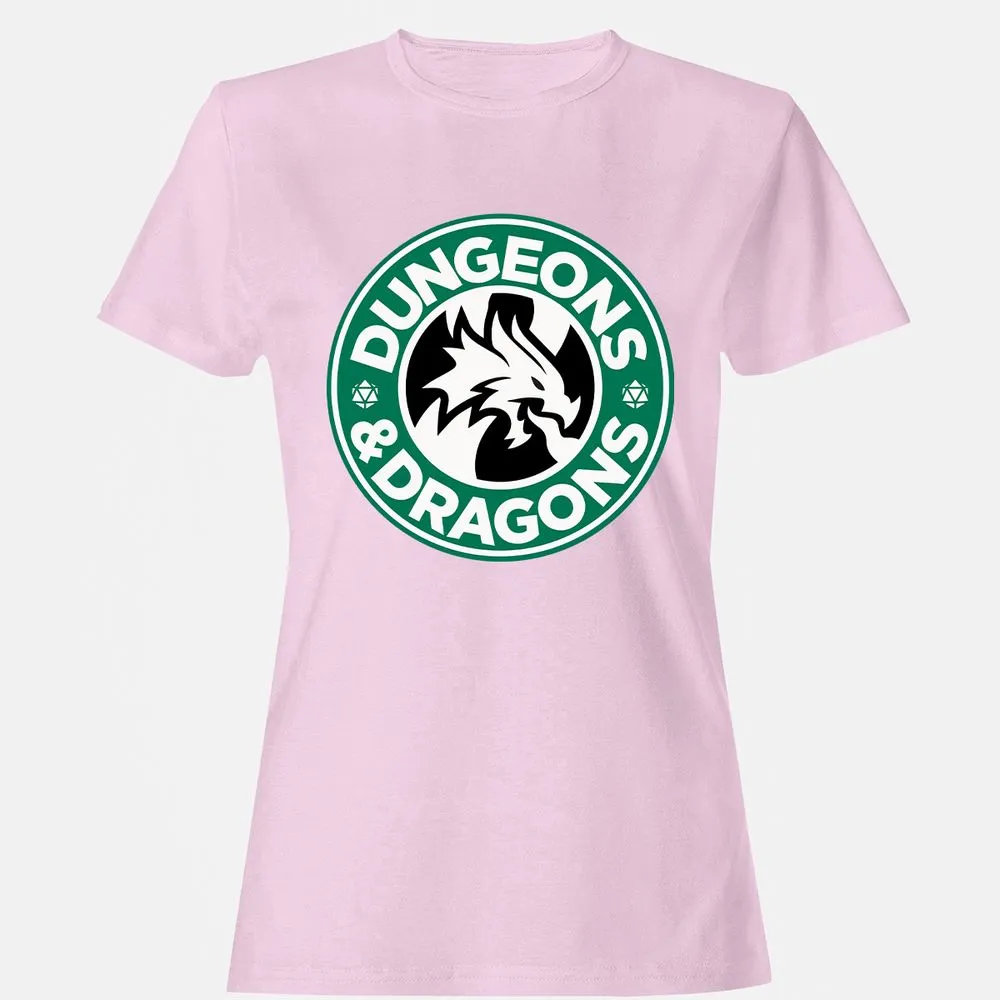 D&D Coffee Women's T-Shirt - Light Pink - 9