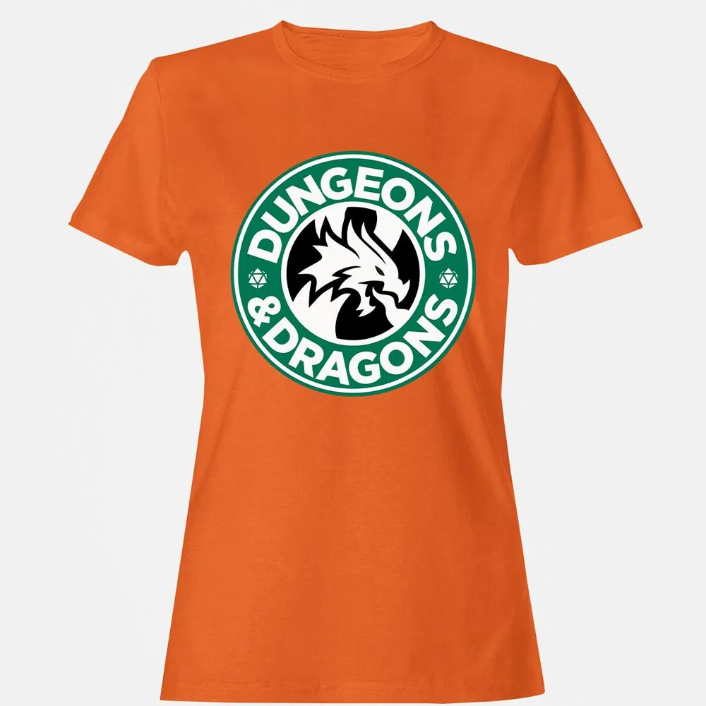D&D Coffee Women's T-Shirt - Orange - 11
