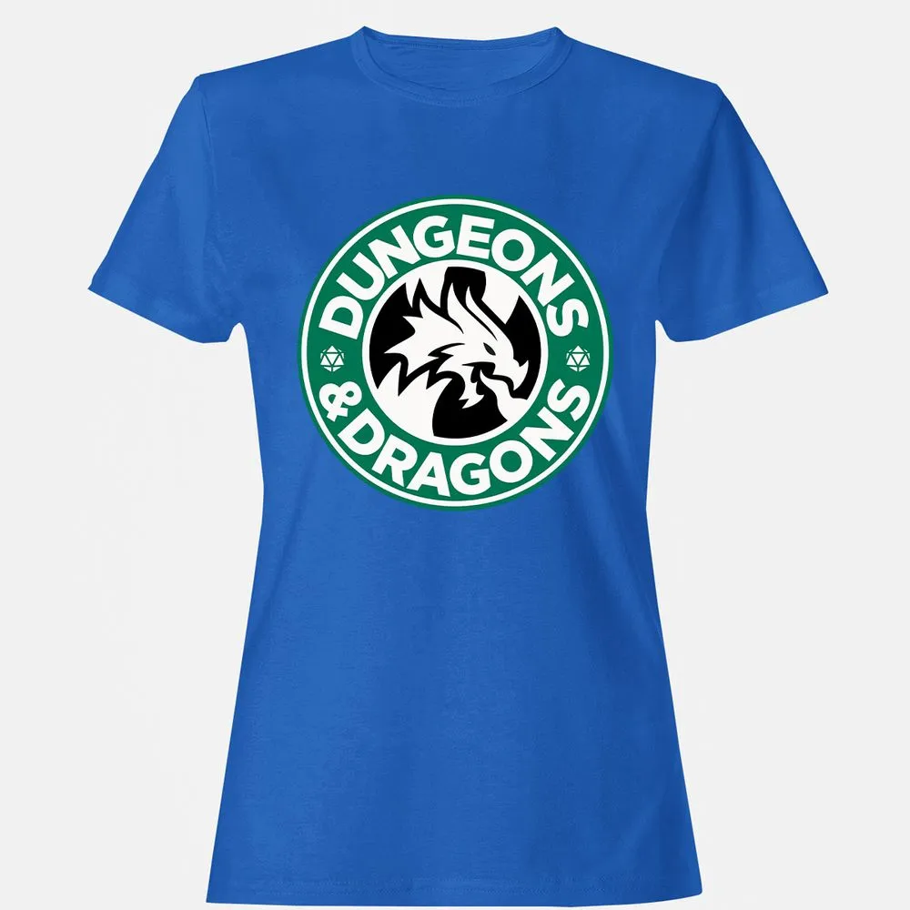 D&D Coffee Women's T-Shirt - Royal - 14