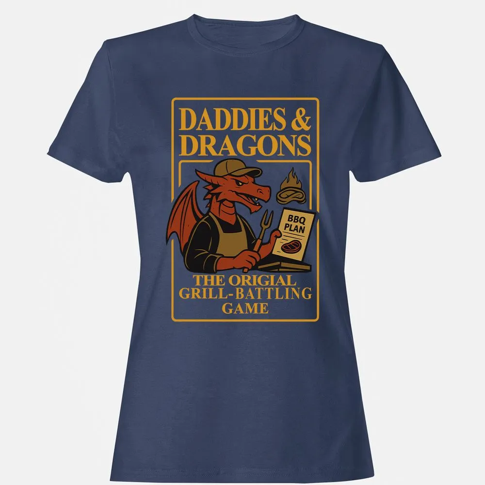 Daddies & Dragons Women's T-Shirt - Navy - 10