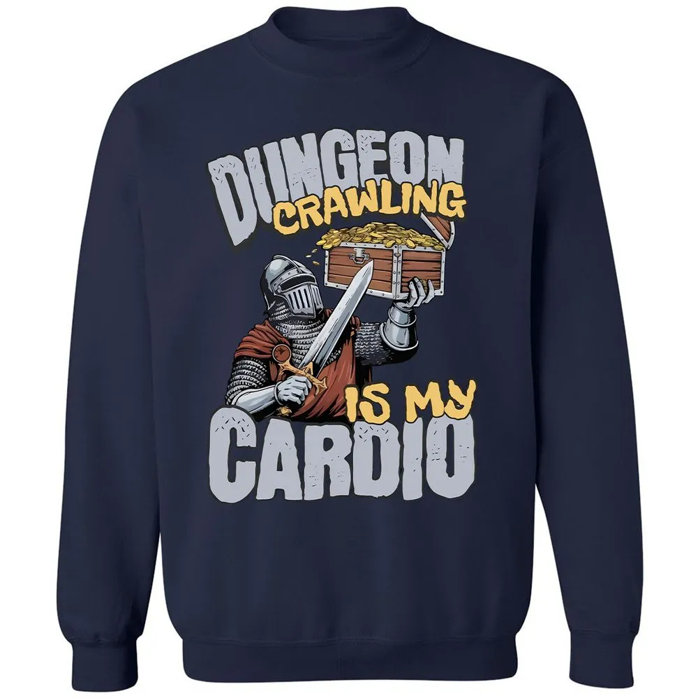 Dungeon Crawling Is My Cardio Classic Unisex Sweatshirt - Navy - 2
