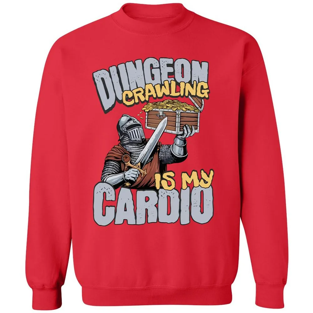 Dungeon Crawling Is My Cardio Classic Unisex Sweatshirt - Red - 5
