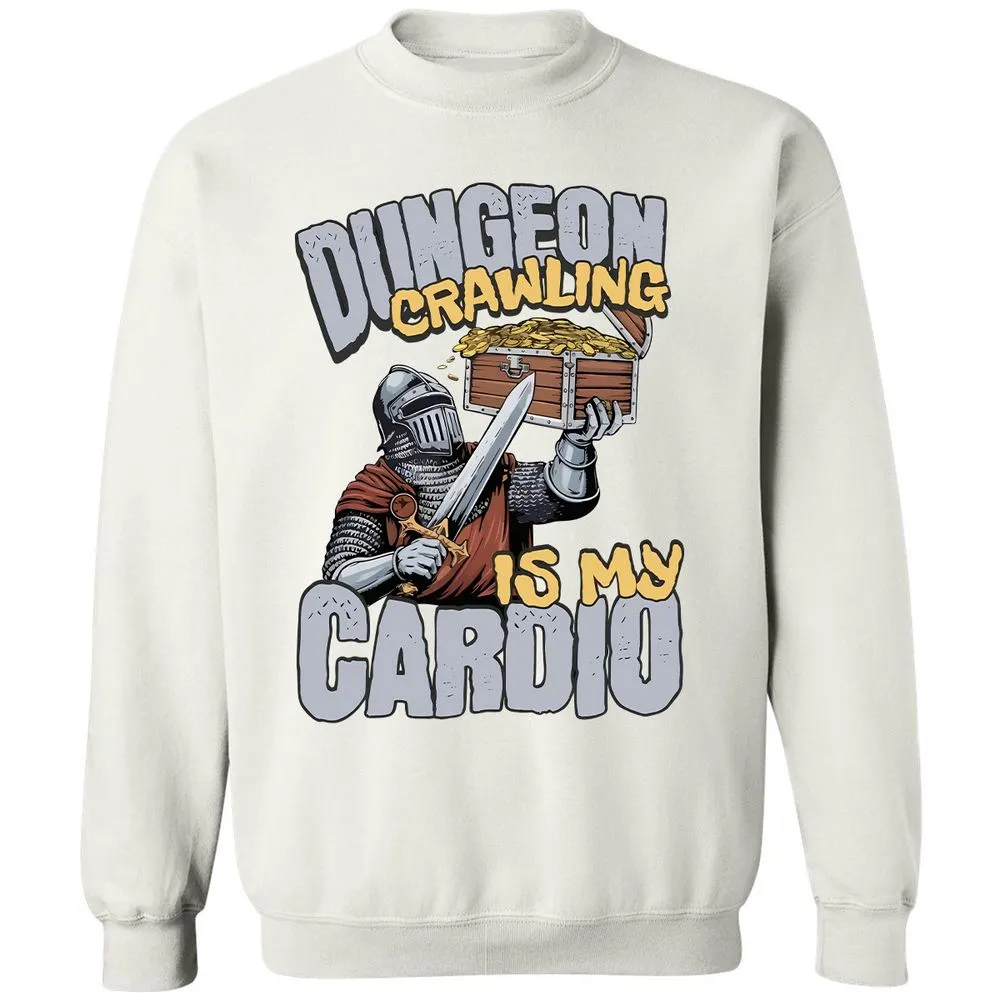 Dungeon Crawling Is My Cardio Classic Unisex Sweatshirt - White - 12