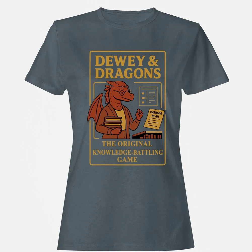 Dewey & Dragons Women's T-Shirt - Charcoal - 3