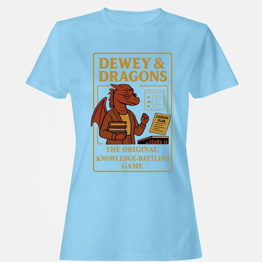 Dewey & Dragons Women's T-Shirt - Light Blue - 8