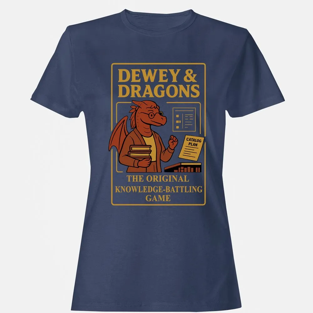 Dewey & Dragons Women's T-Shirt - Navy - 10
