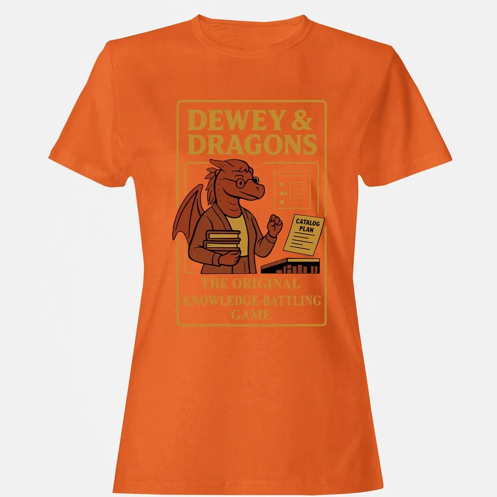Dewey & Dragons Women's T-Shirt - Orange - 11