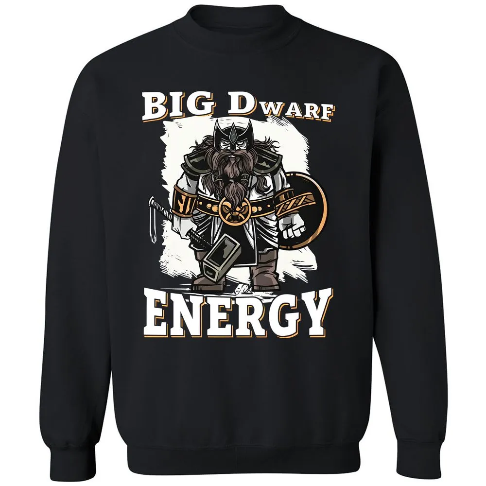 Big Dwarf Energy Classic Unisex Sweatshirt - Black - 1