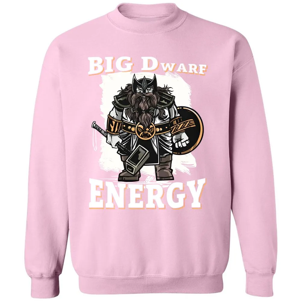 Big Dwarf Energy Classic Unisex Sweatshirt - Light Pink - 3