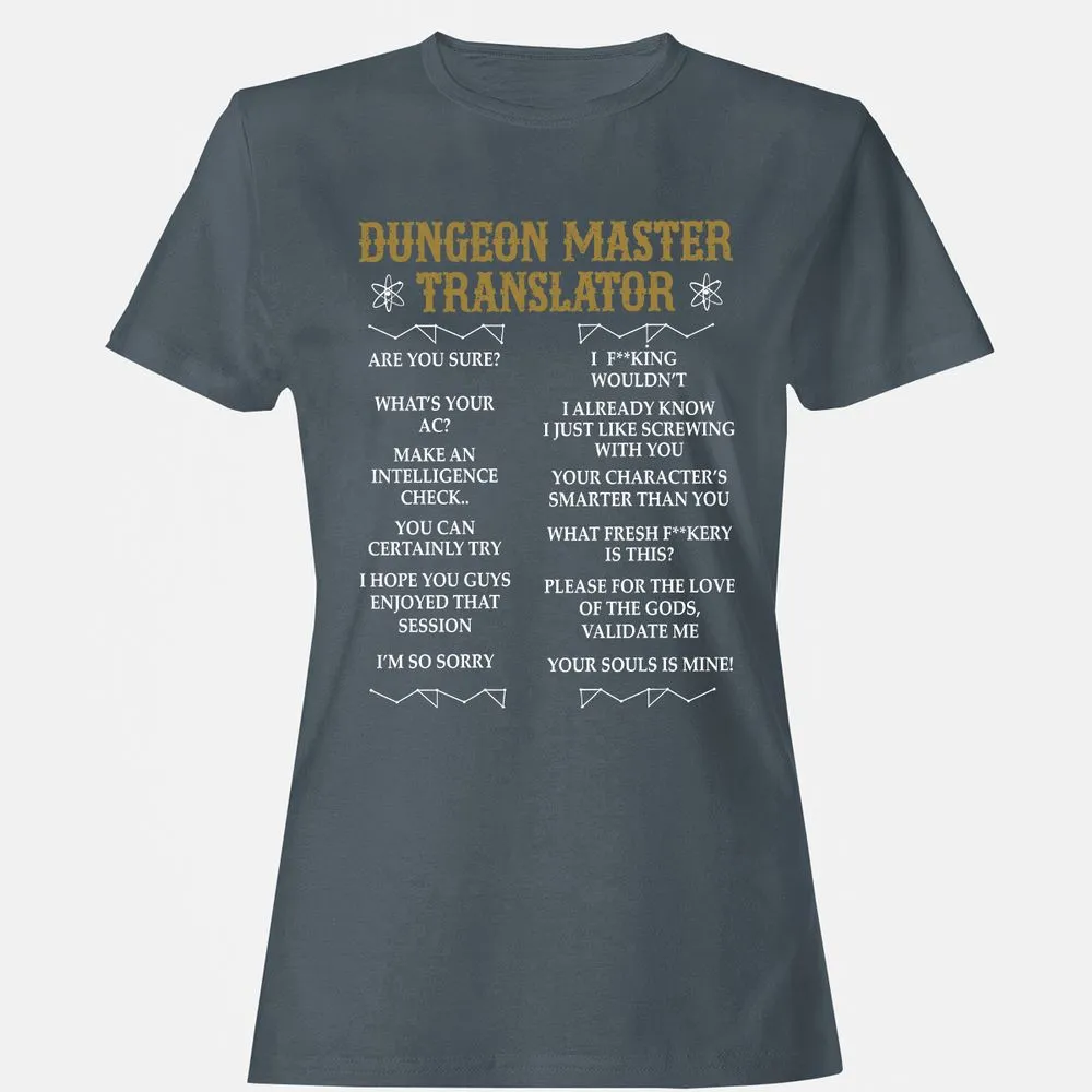 Dungeon Master Translator Women's T-Shirt - Charcoal - 3