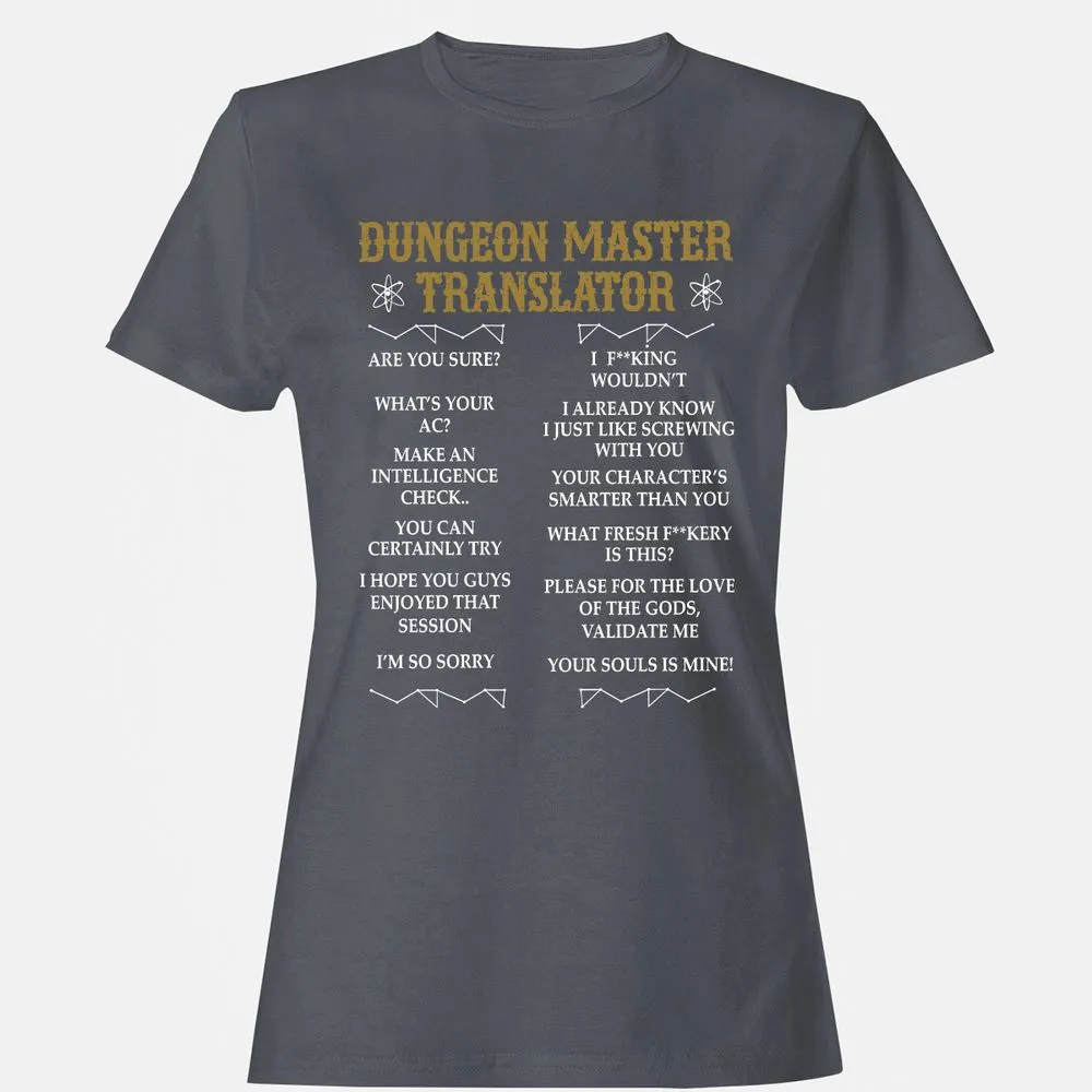 Dungeon Master Translator Women's T-Shirt - Dark Heather - 5