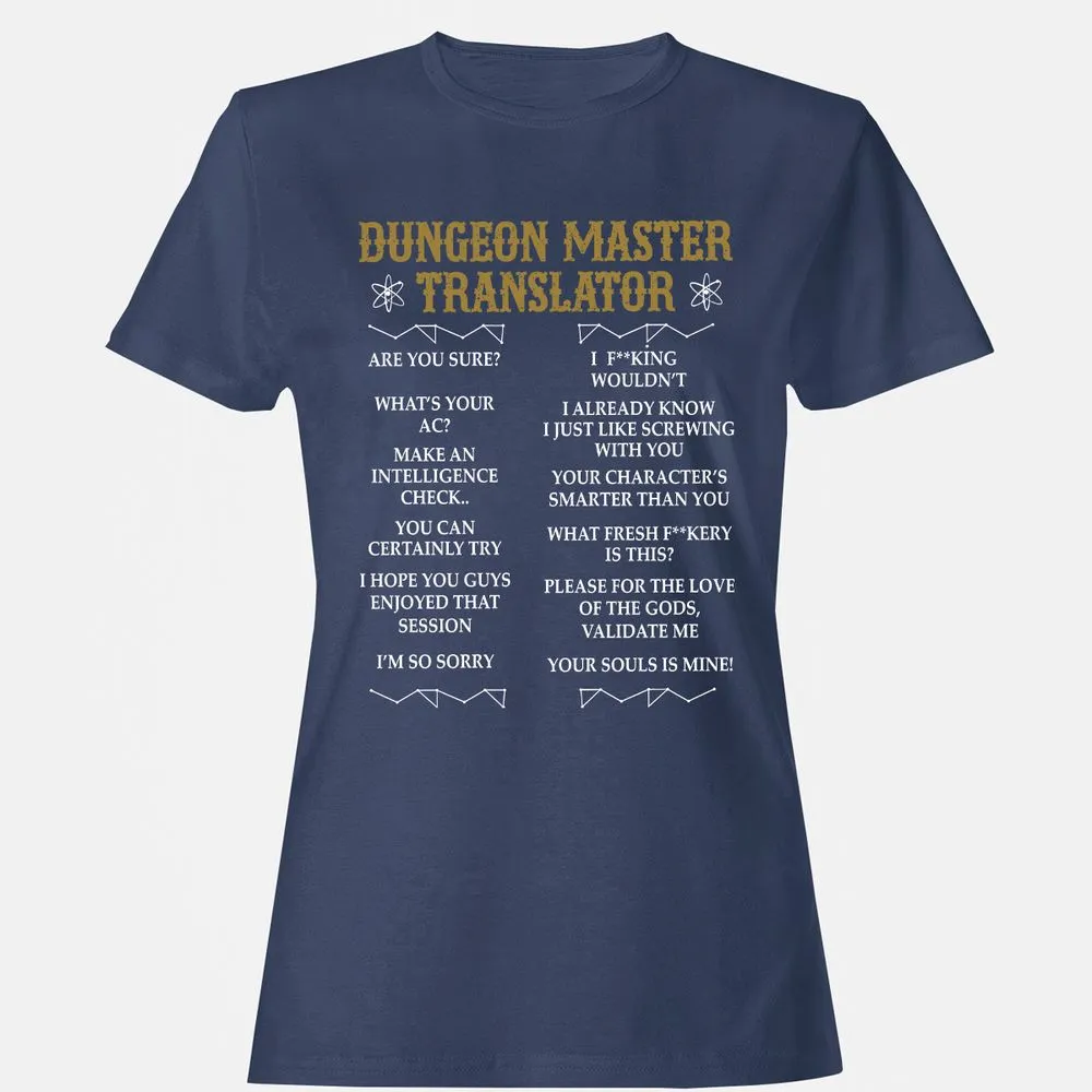 Dungeon Master Translator Women's T-Shirt - Navy - 10