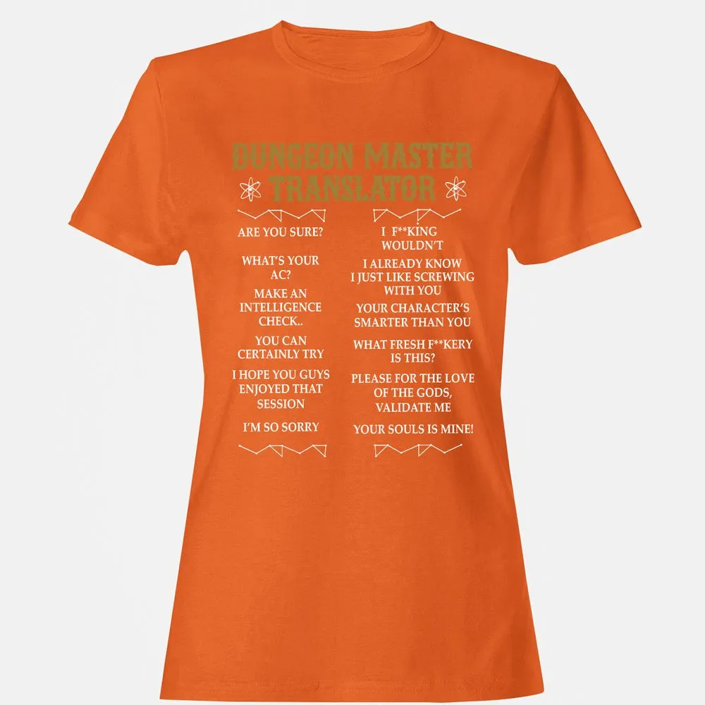 Dungeon Master Translator Women's T-Shirt - Orange - 11