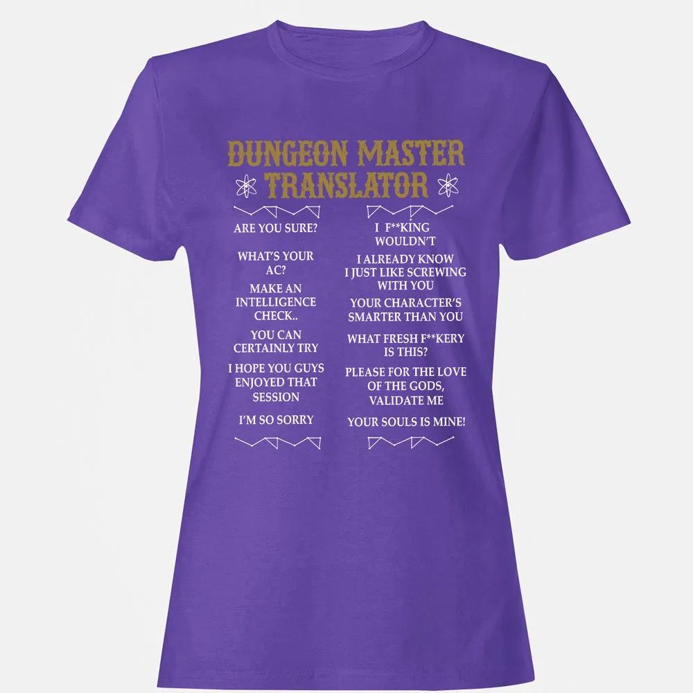 Dungeon Master Translator Women's T-Shirt - Purple - 12