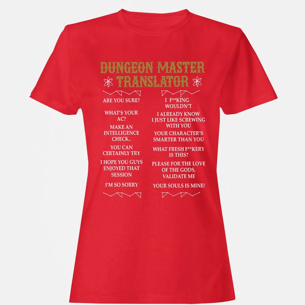 Dungeon Master Translator Women's T-Shirt - Red - 13