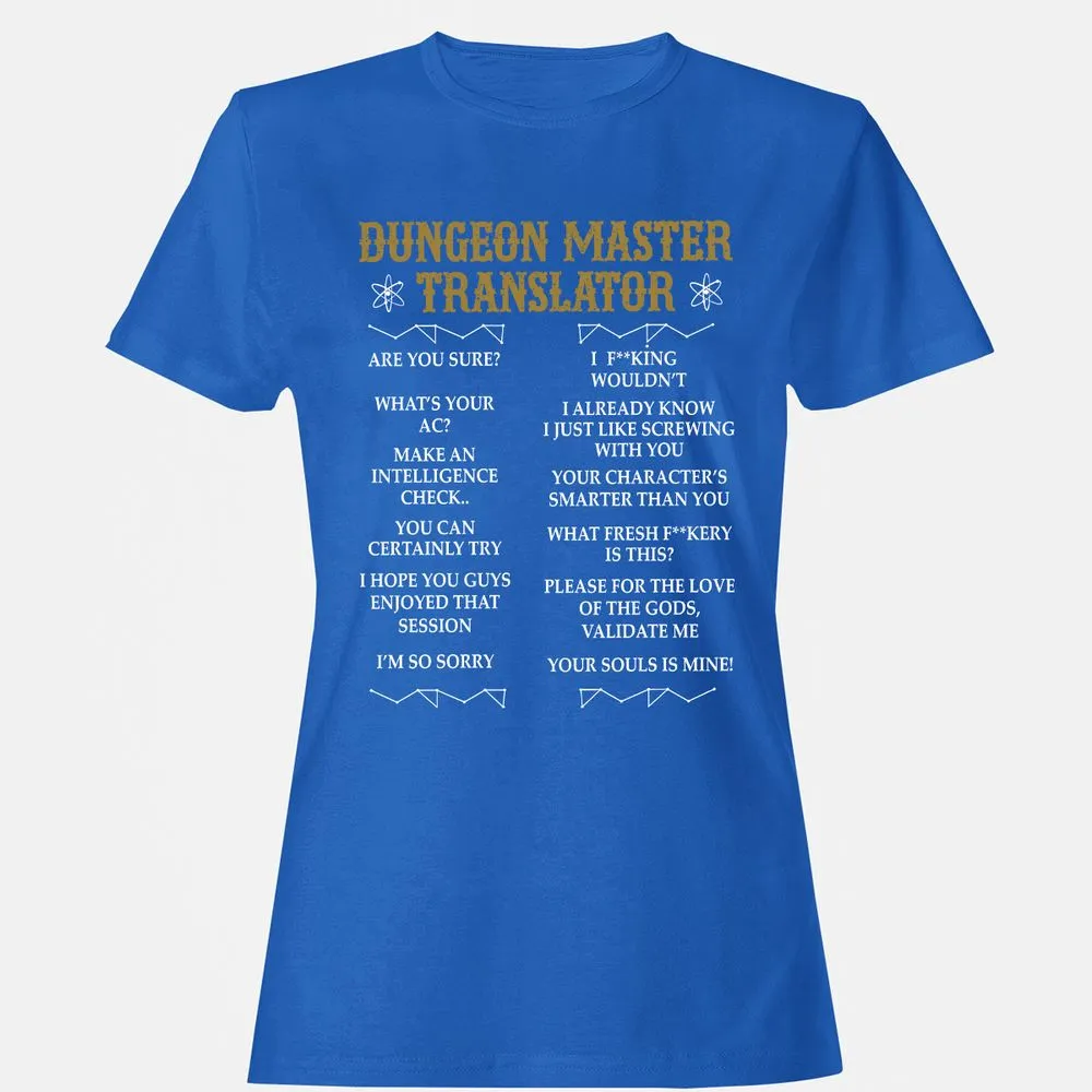 Dungeon Master Translator Women's T-Shirt - Royal - 14