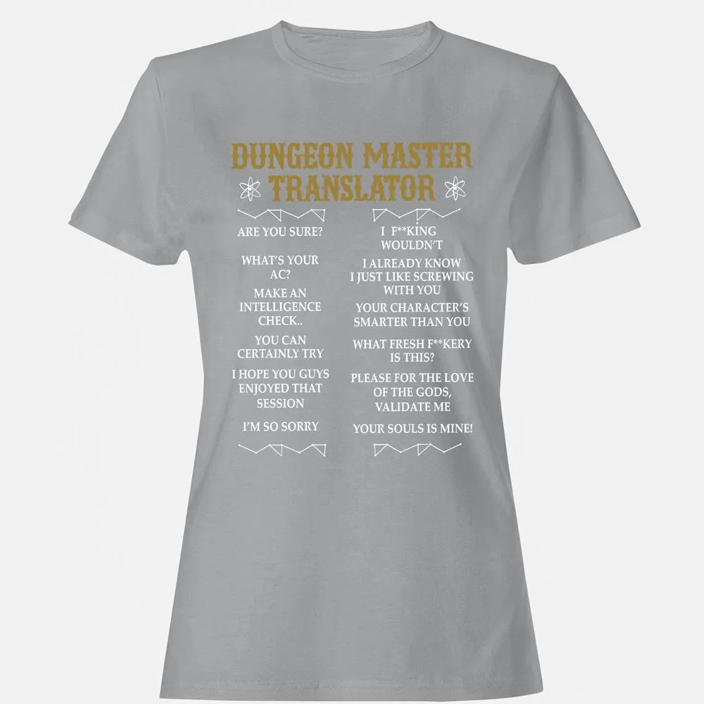 Dungeon Master Translator Women's T-Shirt - Sport Grey - 15