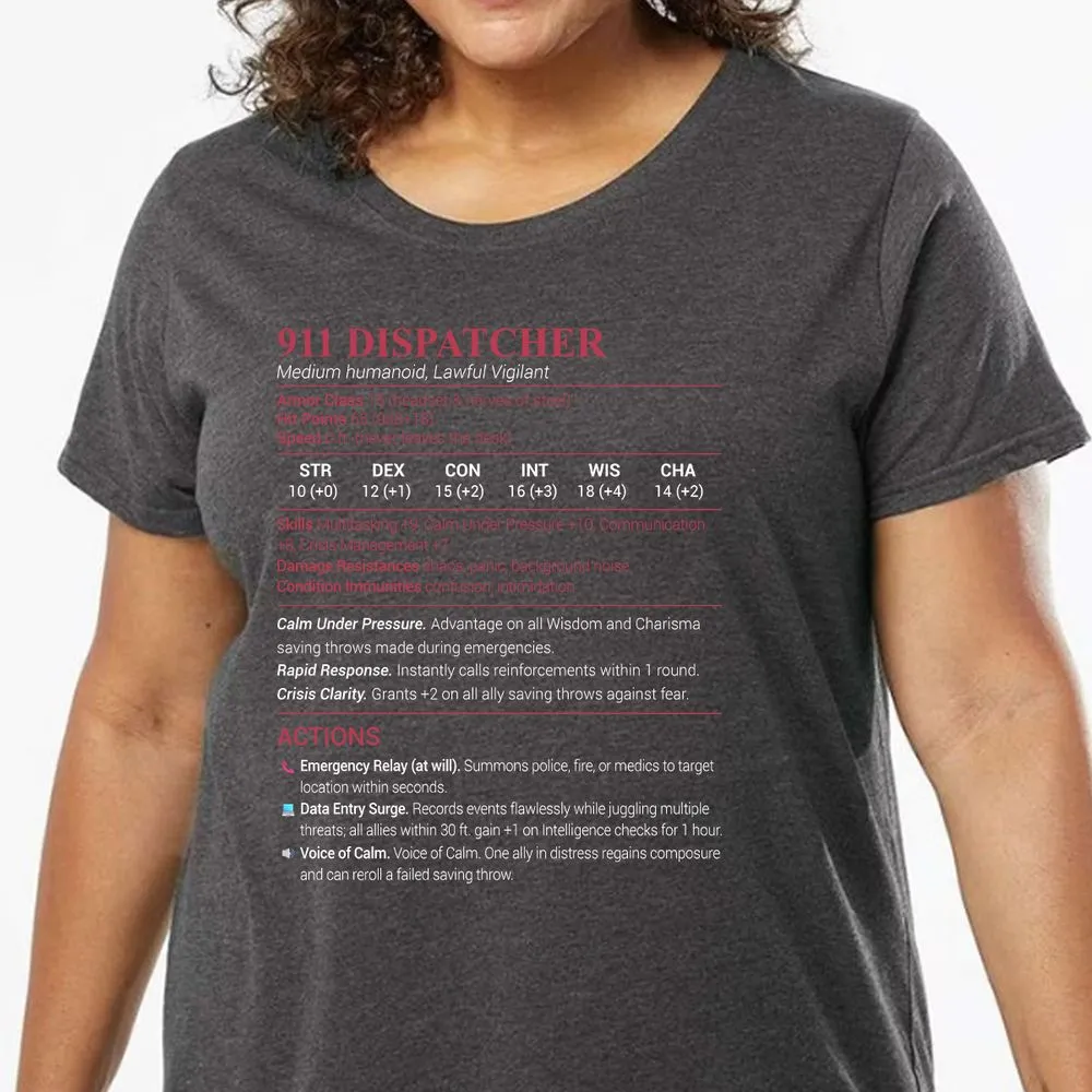 911 Dispatcher Ladies Curvy Jersey - model - 0