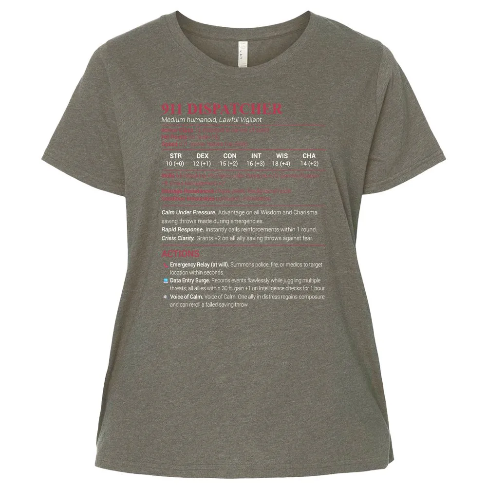 911 Dispatcher Ladies Curvy Jersey - Bamboo Blackout - 2