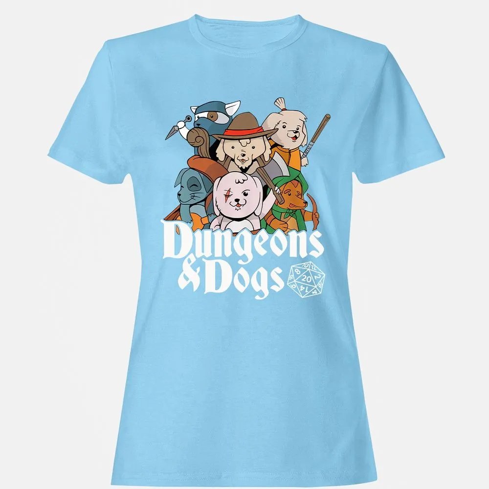 Dungeons & Dogs Women's T-Shirt - Light Blue - 8