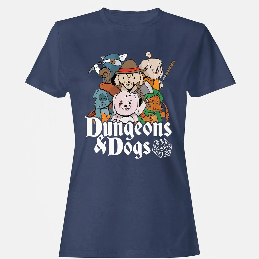 Dungeons & Dogs Women's T-Shirt - Navy - 10