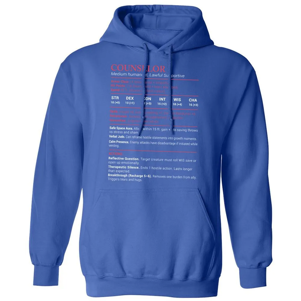 Counselor Stats Classic Unisex Hoodie - Royal - 9