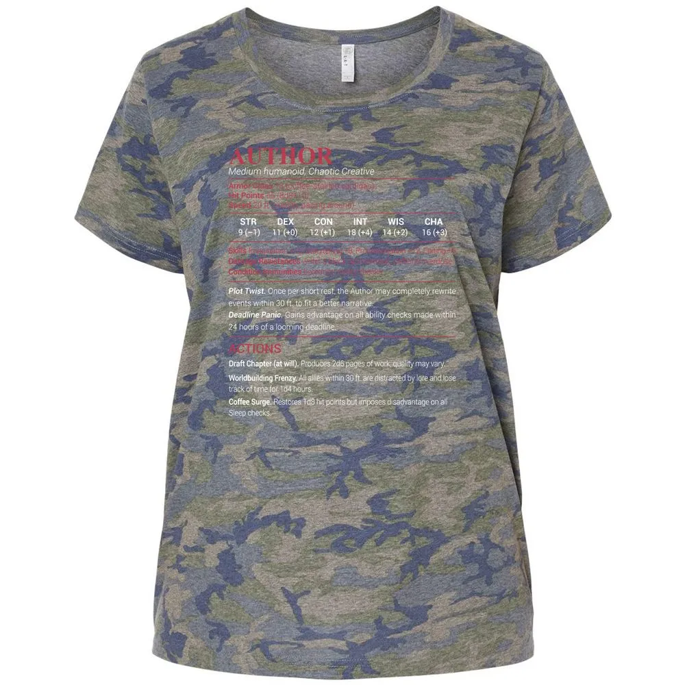 Author Ladies Curvy Jersey - Vintage Camo - 5