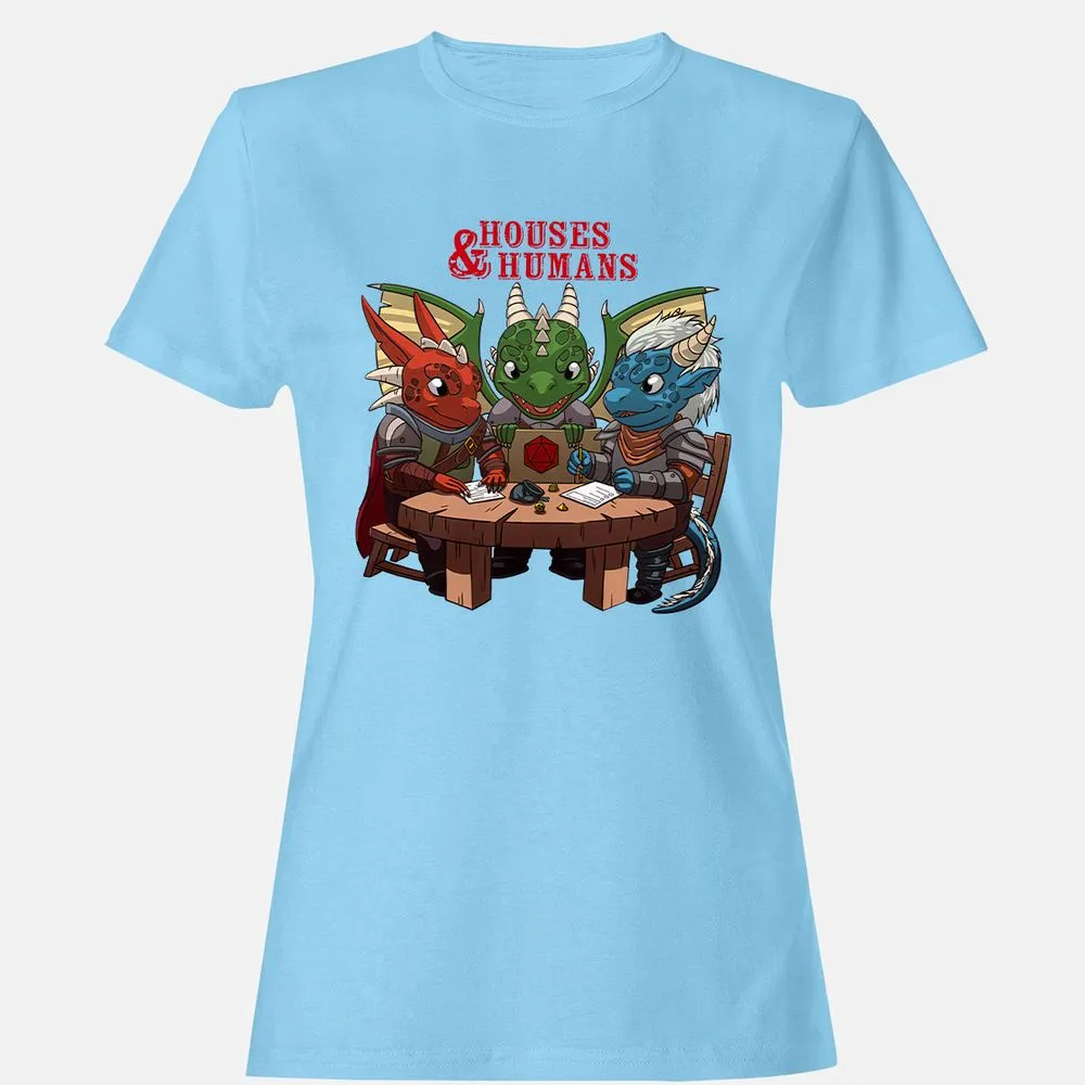 Houses & Humans Women's T-Shirt - Light Blue - 8