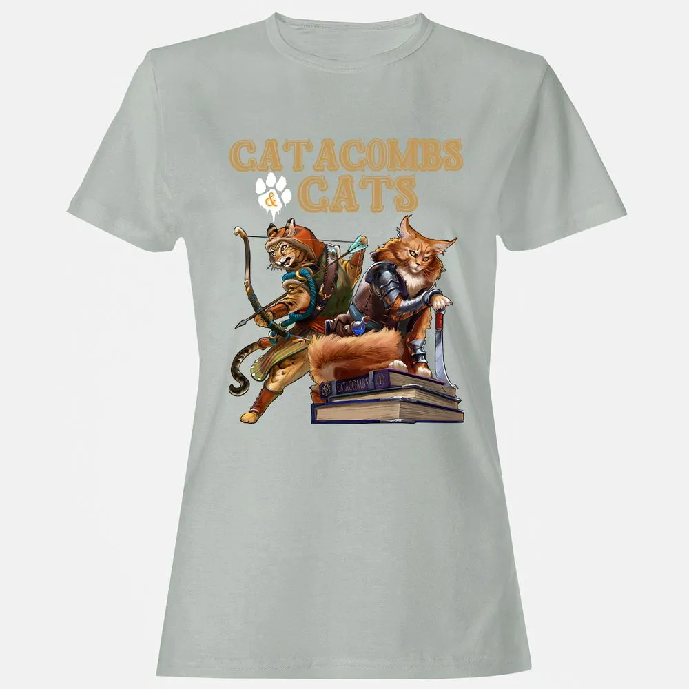 Catacombs & Cats Women's T-Shirt - Ash - 2
