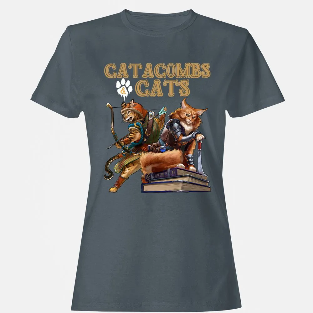 Catacombs & Cats Women's T-Shirt - Charcoal - 3