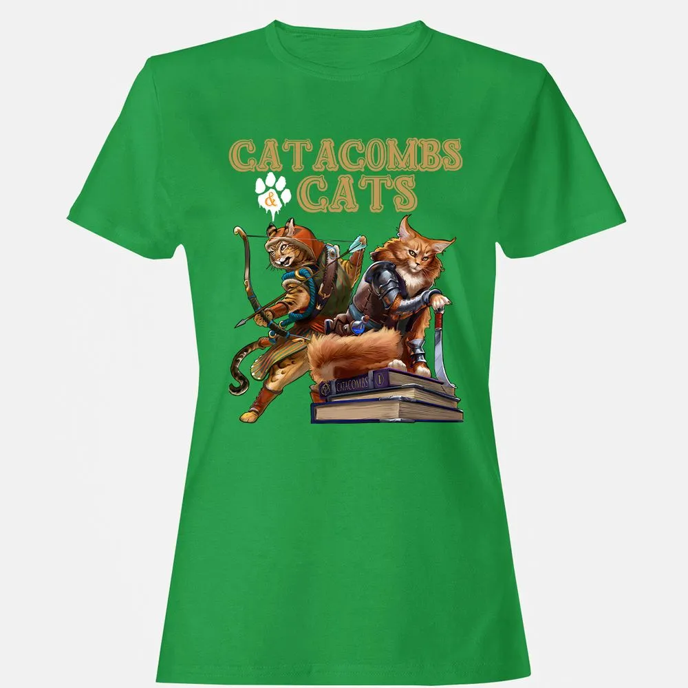 Catacombs & Cats Women's T-Shirt - Irish Green - 7