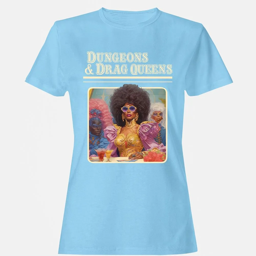 Dungeons & Drag Queens Women's T-Shirt - Light Blue - 8