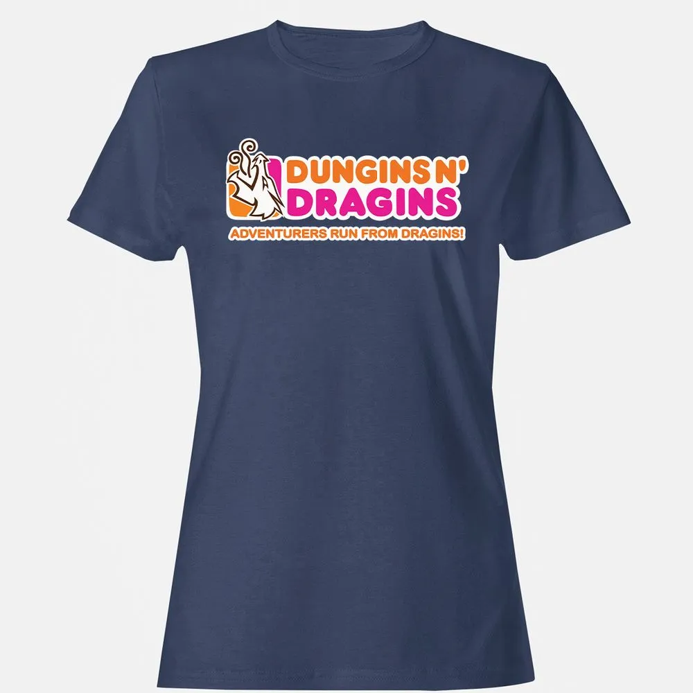 Dungins & Dragins Women's T-Shirt - Navy - 10