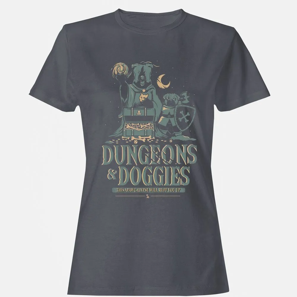 Dungeons & Doggies Women's T-Shirt - Dark Heather - 5
