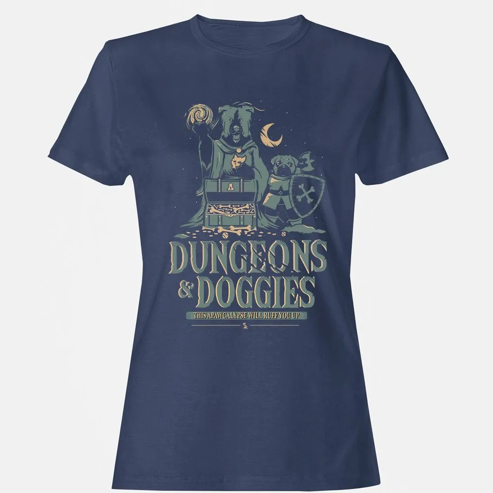 Dungeons & Doggies Women's T-Shirt - Navy - 10