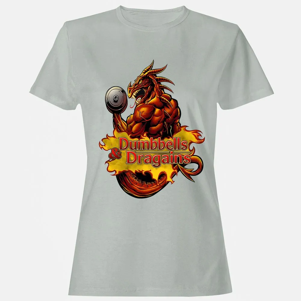 Dumbbells & Dragains Women's T-Shirt - Ash - 2